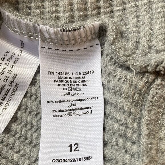 Habitual Girl 2 Piece Set Top & Pants in Light Heather Gray Ribbed Knit. Size 12 - Picture 8 of 10